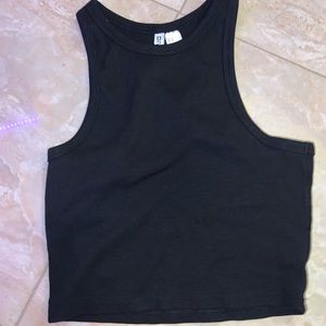 h&m black crop top